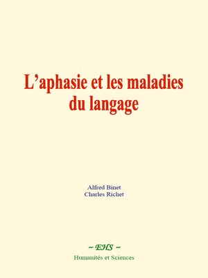cover image of L'aphasie et les maladies du langage